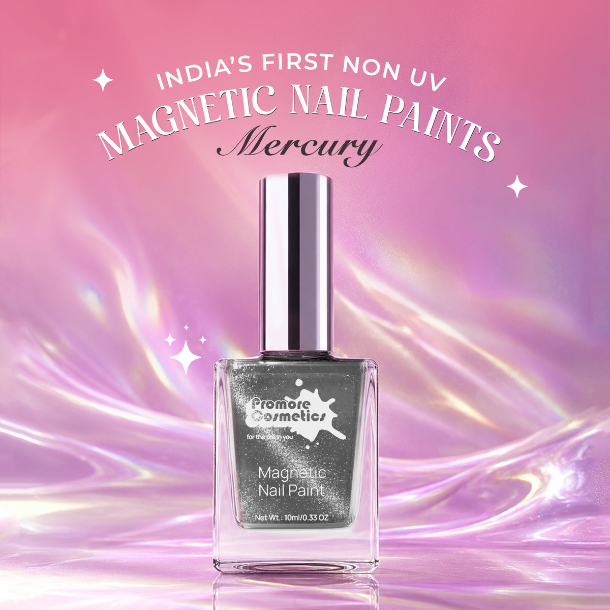 Mercury - Magnetic Nail Paint (Cat-Eye Effect, Non-UV, Quick-Dry)