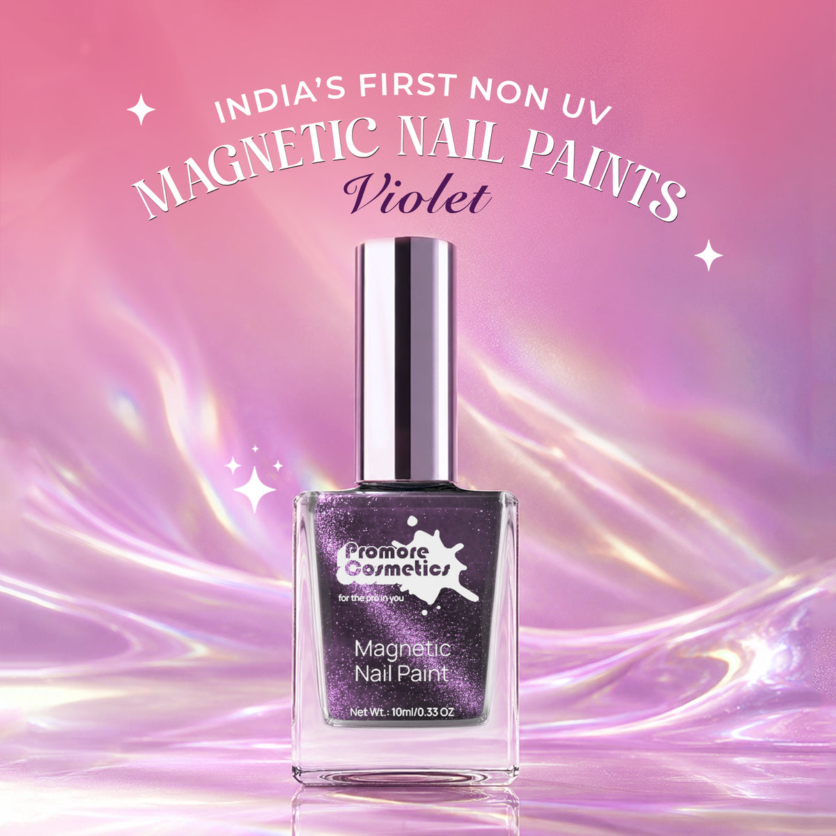 Violet - Magnetic Nail Paint (Cat-Eye Effect, Non-UV, Quick-Dry)
