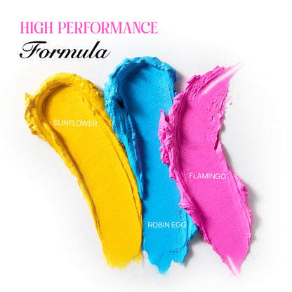 Color Pop Saver Combo: Pink, Blue and Yellow Eye Shadows (High Pigment, Crease-Resistant, Long-Wear Formula)