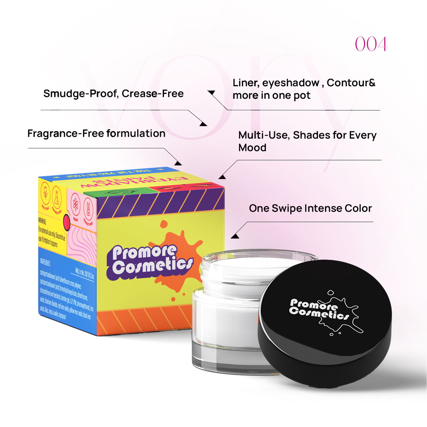 Ivory - Ultra Pigmented Multi-Use Eye Paint (Crease-Resistant, Long-Wear Formula)