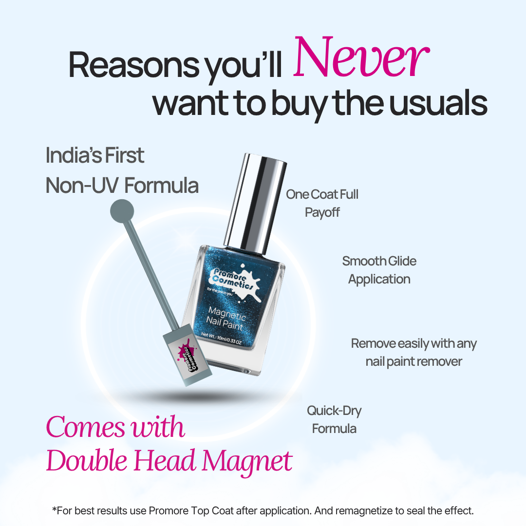 Lagoon - Magnetic Nail Paint (Cat-Eye Effect, Non-UV, Quick-Dry)