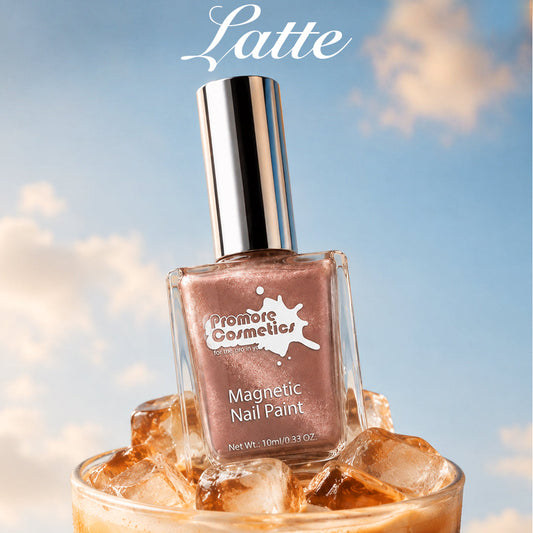 Latte, the Promore Sparkler - Magnetic Nail Paint (Cat-Eye Effect, Non-UV, Quick-Dry)