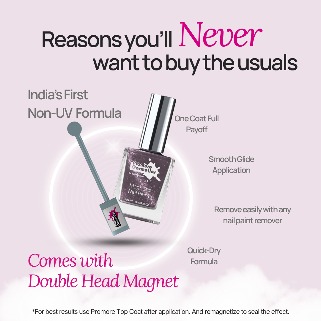 Lilac - Magnetic Nail Paint (Cat-Eye Effect, Non-UV, Quick-Dry)