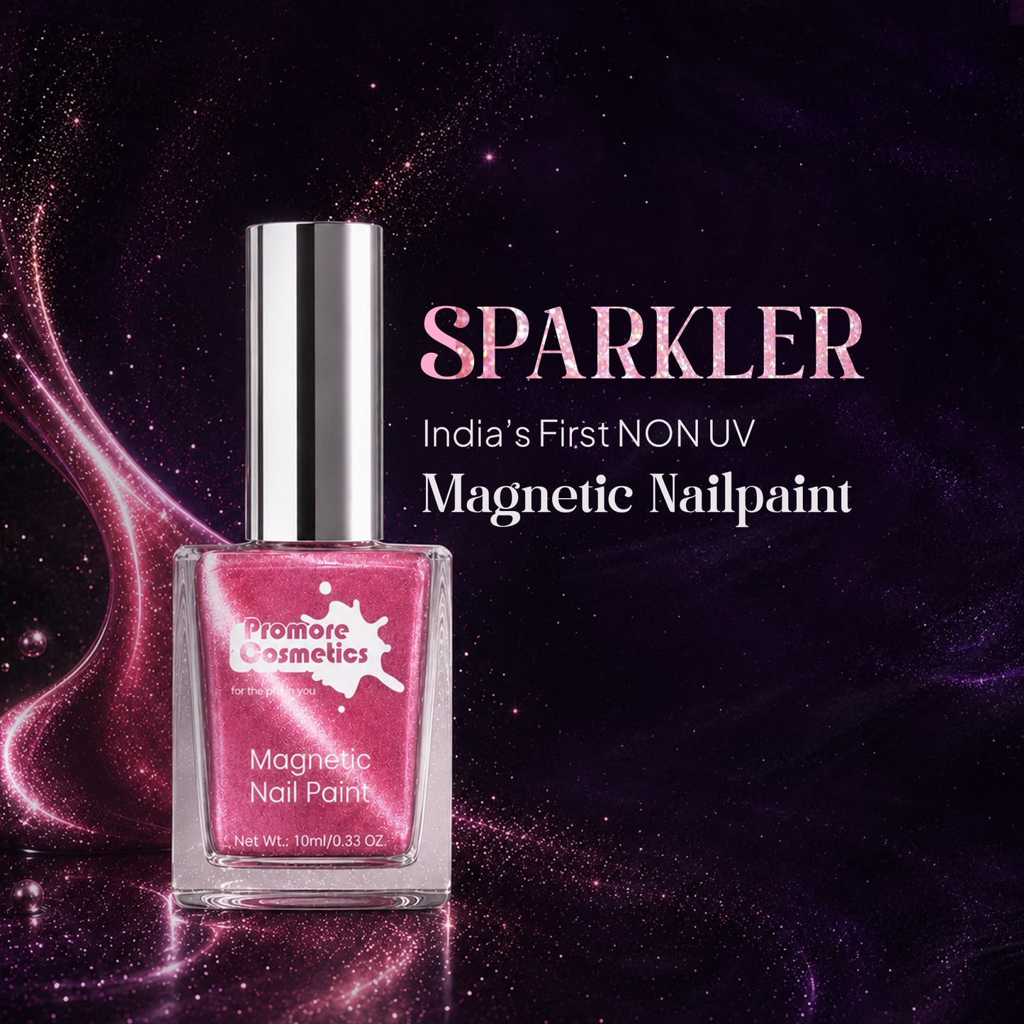 Lotus, the Promore Sparkler - Magnetic Nail Paint (Cat-Eye Effect, Non-UV, Quick-Dry)