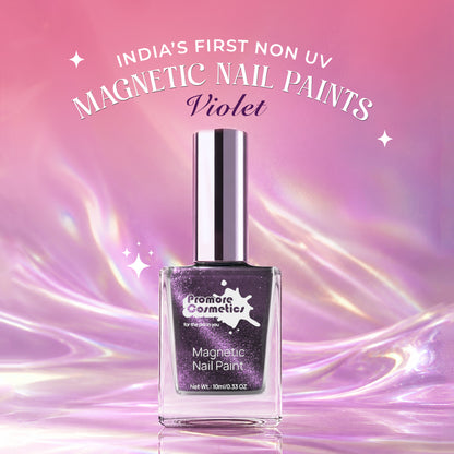 Violet - Magnetic Nail Paint (Cat-Eye Effect, Non-UV, Quick-Dry)