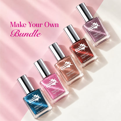 Make Your Own Bundle: Magnetic Shimmer Cat-Eye Nail Polish Set (Non-UV & Air Dry)