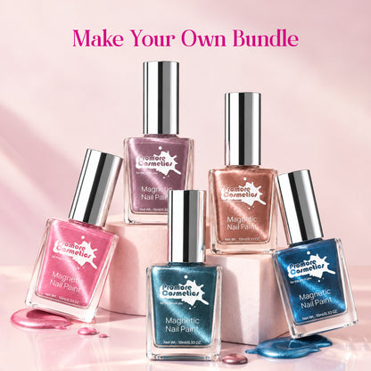 Make Your Own Bundle: Magnetic Shimmer Cat-Eye Nail Polish Set (Non-UV & Air Dry)