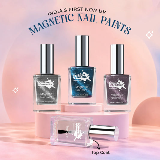 Saver Combo - Mercury, Lagoon, Lilac + Top coat (Cat-Eye Effect, Non-UV, Quick-Dry)
