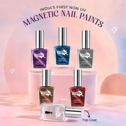 Right-Bright Set of 5 - Mercury, Lagoon, Copper, Ruby, Violet (Cat-Eye Effect, Non-UV, Quick-Dry)