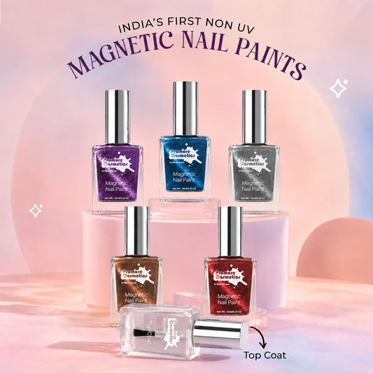 Right-Bright Set of 5 - Mercury, Lagoon, Copper, Ruby, Violet (Cat-Eye Effect, Non-UV, Quick-Dry)