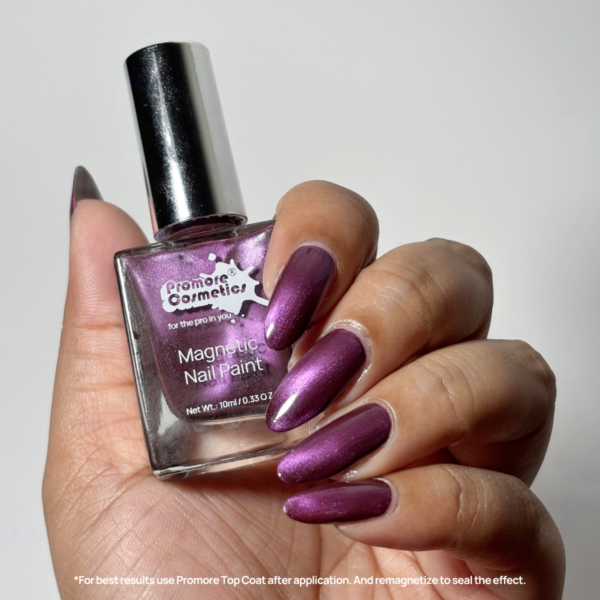 Violet - Magnetic Nail Paint (Cat-Eye Effect, Non-UV, Quick-Dry)