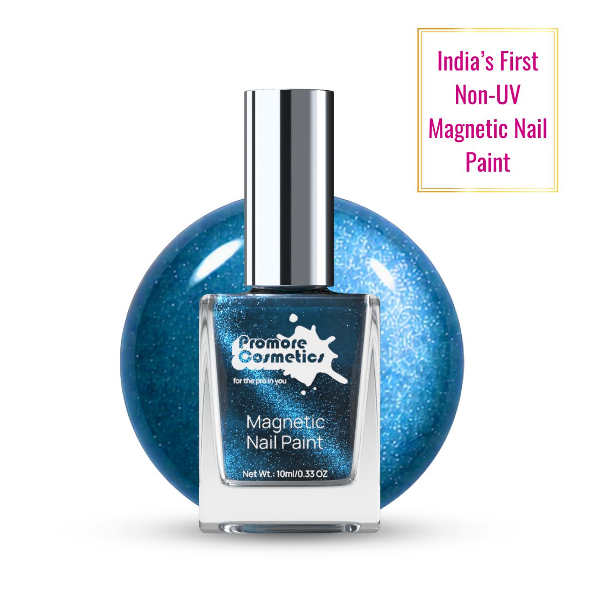 Promore Cosmetics Magnetic Nail Paint (Cat-Eye Effect, Non-UV, Quick-Dry)