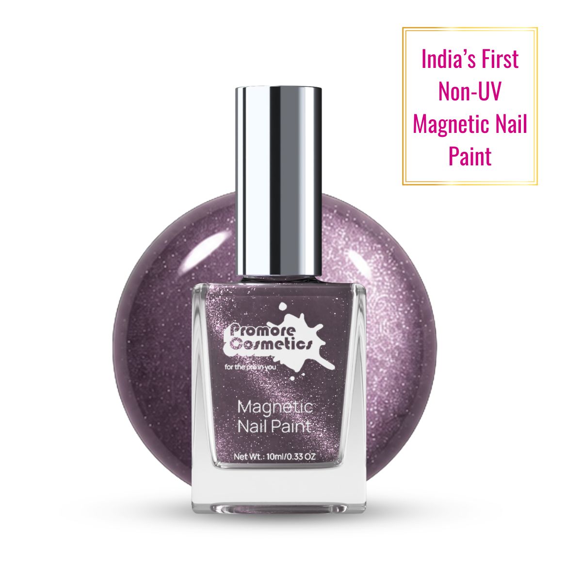 Promore Cosmetics Magnetic Nail Paint (Cat-Eye Effect, Non-UV, Quick-Dry)