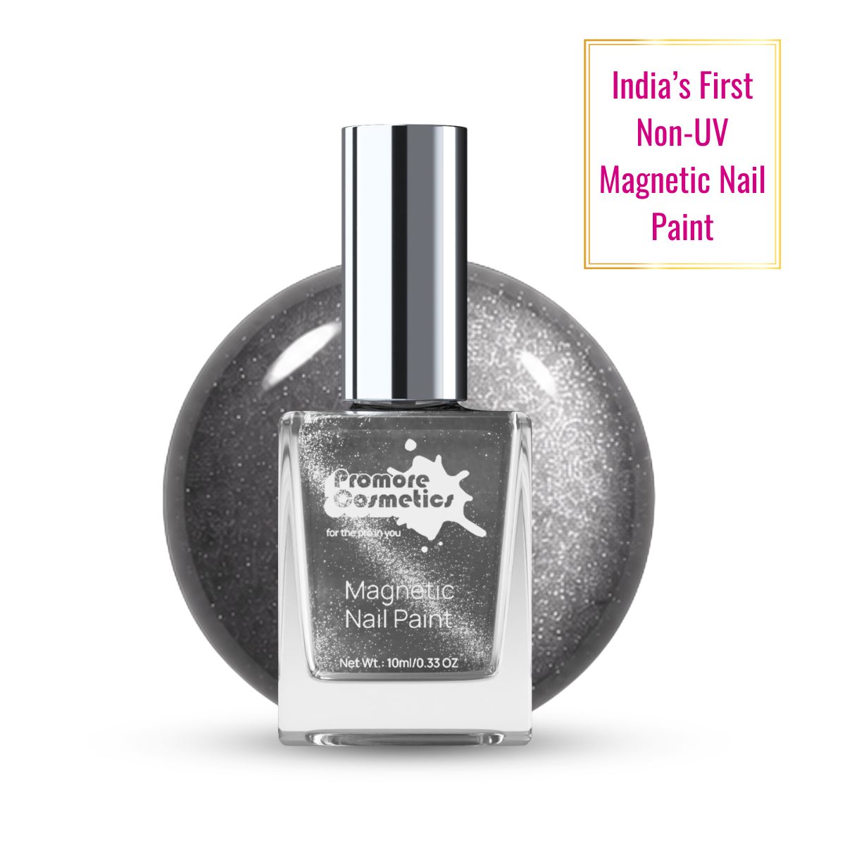 Promore Cosmetics Magnetic Nail Paint (Cat-Eye Effect, Non-UV, Quick-Dry)
