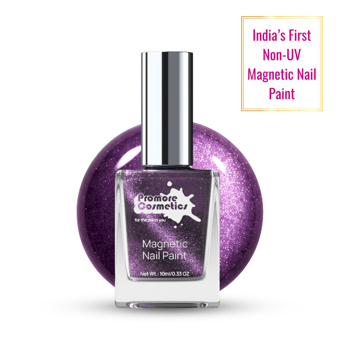 Promore Cosmetics Magnetic Nail Paint (Cat-Eye Effect, Non-UV, Quick-Dry)